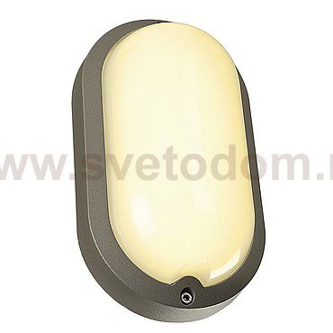 SLV 229934 TERANG 2 Wand- und Decken- leuchte, oval, silbergrau, 3000K, IP44