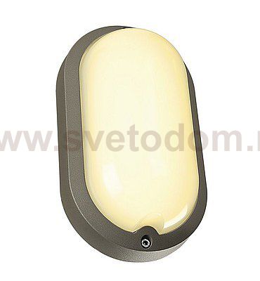 SLV 229934 TERANG 2 Wand- und Decken- leuchte, oval, silbergrau, 3000K, IP44