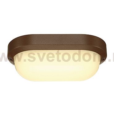 SLV 229937 TERANG 2 Wand- und Decken- leuchte, oval, rostfarben, 3000K, IP44