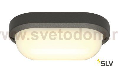 SLV 229945 TERANG 2 XL Wand- und Decken- leuchte, oval, anthrazit, 3000K, IP44