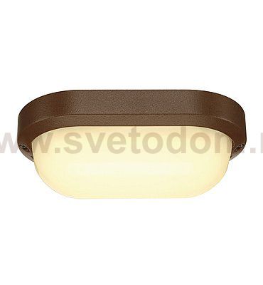 SLV 229947 TERANG 2 XL Wand- und Decken- leuchte, oval, rostfarben, 3000K, IP44