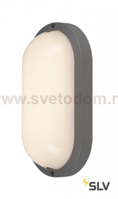 SLV 229955 TERANG 2 XL SENSOR, Wand- und Deckenleuchte, oval, anthrazit, 3000K, IP44