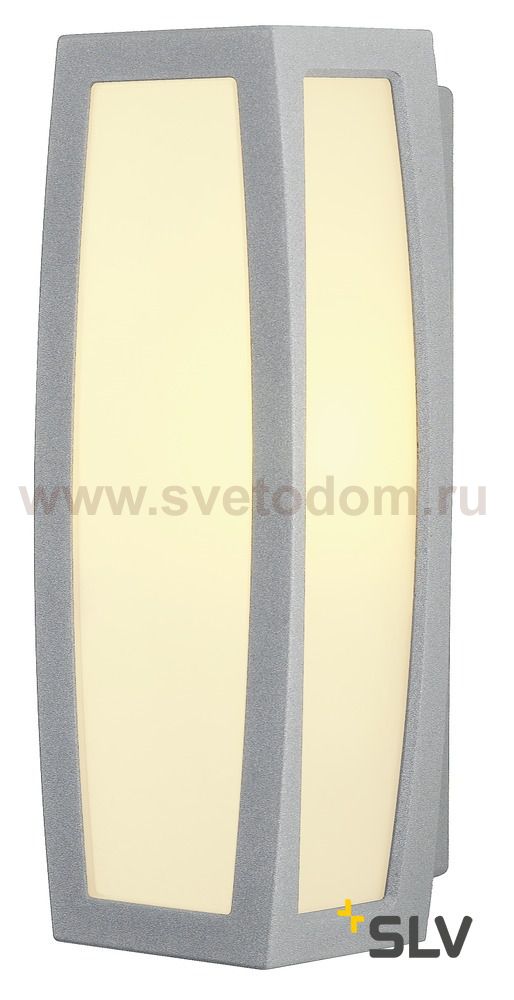 SLV 230084 MERIDIAN BOX Wandleuchte, silbergrau, E27, max. 25W, mit Sensor