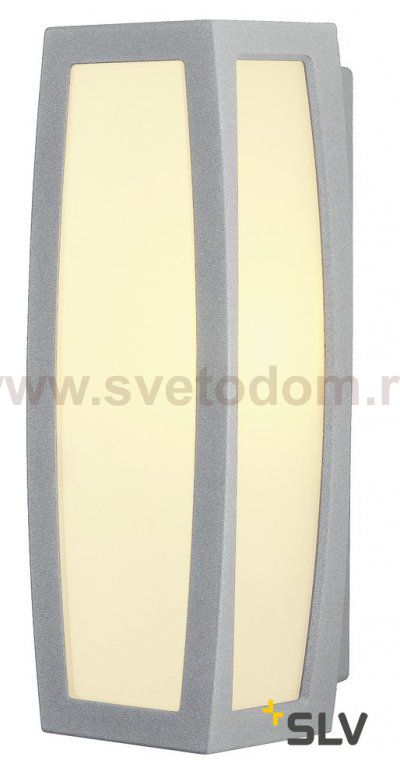 SLV 230084 MERIDIAN BOX Wandleuchte, silbergrau, E27, max. 25W, mit Sensor