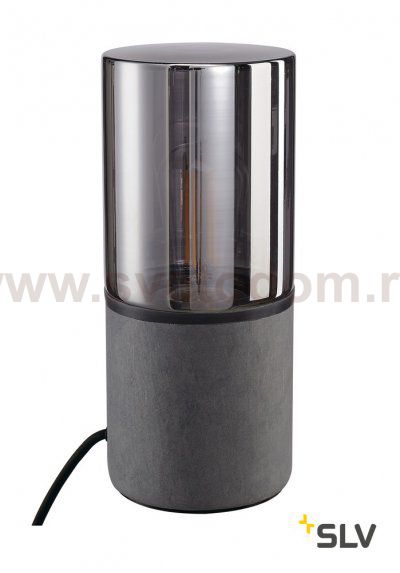 SLV 231360 LISENNE-O Tischleuchte, rund, E27, max. 23W, m. Schalter u. Zul. m. Stecker