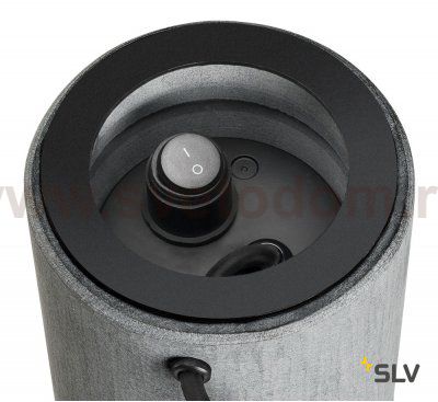 SLV 231360 LISENNE-O Tischleuchte, rund, E27, max. 23W, m. Schalter u. Zul. m. Stecker