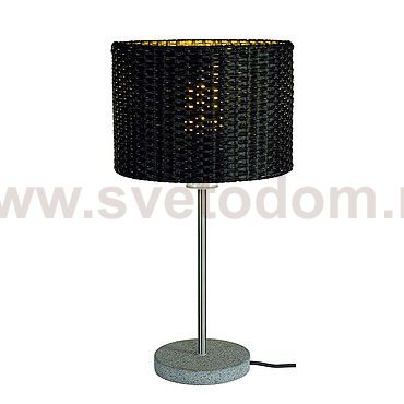 SLV 231385 ADEGAN MANILA TL Tischleuchte, PE Rattan anthrazit + SST 304 + Granit G654, E27, max. 24W