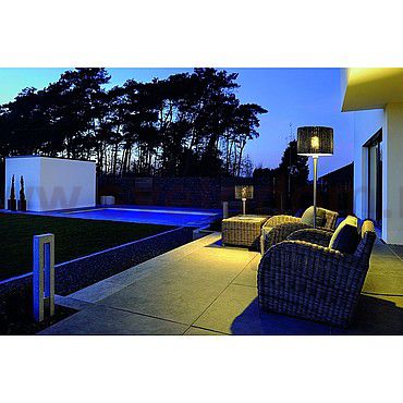 SLV 231395 ADEGAN MANILA SL Stehleuchte, PE Rattan anthrazit + SST 304 + Granit G654, E27, max. 24W