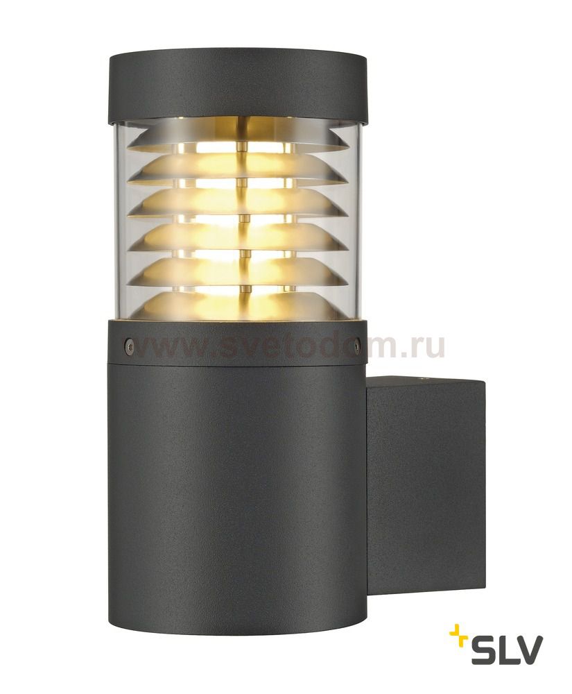 SLV 231585 F-POL WALL Wandleuchte, rund, anthrazit, E27, max. 20W