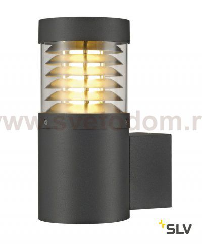 SLV 231585 F-POL WALL Wandleuchte, rund, anthrazit, E27, max. 20W