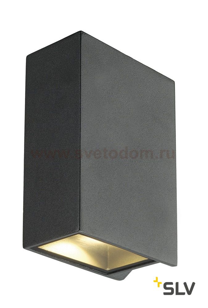 SLV 232445 QUAD XL 2 Wandleuchte, eckig, anthrazit, LED, 2x3,2W, 3000K, up-down