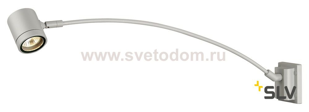 SLV 233134 NEW MYRA DISPLAY CURVE, silbergrau, GU10, max. 50W, IP55