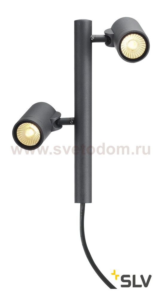 SLV 233285 GUNNSY Leuchtenkopf, double spot, sandy anthracite, 8W LED, 3000K