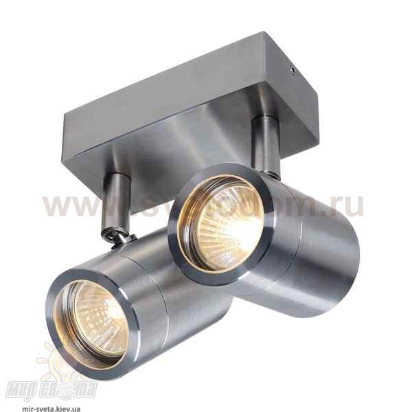 SLV 233301 SST 304 GU10 DOUBLE SPOT Wand- leuchte, Edelstahl 304, 2xGU10, max. 2x35W