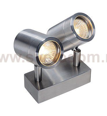 SLV 233301 SST 304 GU10 DOUBLE SPOT Wand- leuchte, Edelstahl 304, 2xGU10, max. 2x35W