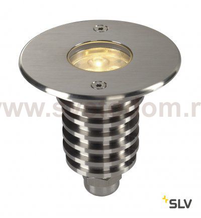 SLV 233530 DASAR LED HV PRO Bodeneinbau- leuchte, rund, Edelstahl 316, 6W, 3000K, 230V, IP67