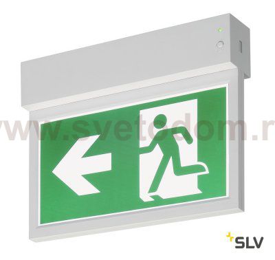 SLV 240000 P-LIGHT Emergency Series Exit sign SMALL ceiling/wall white