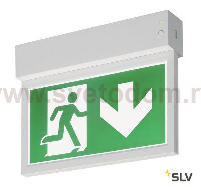 SLV 240000 P-LIGHT Emergency Series Exit sign SMALL ceiling/wall white