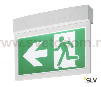 SLV 240002 P-LIGHT Emergency Series Exit sign BIG ceiling/wall white