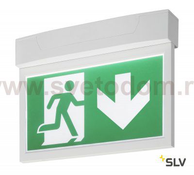 SLV 240002 P-LIGHT Emergency Series Exit sign BIG ceiling/wall white