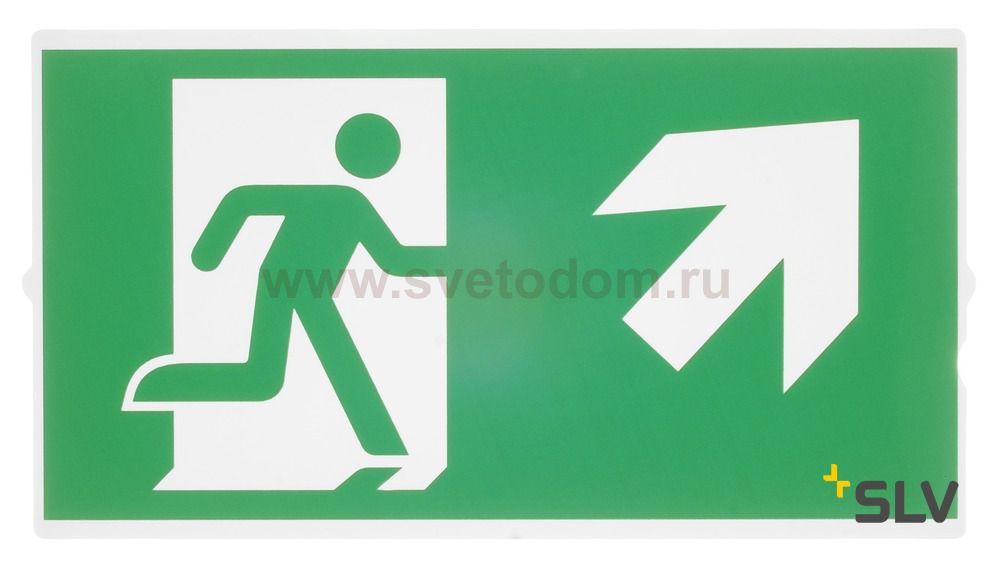 SLV 240007 P-LIGHT Emergency Series Stair Signs for Exit Wall, Ceiling, Pendant, small, green