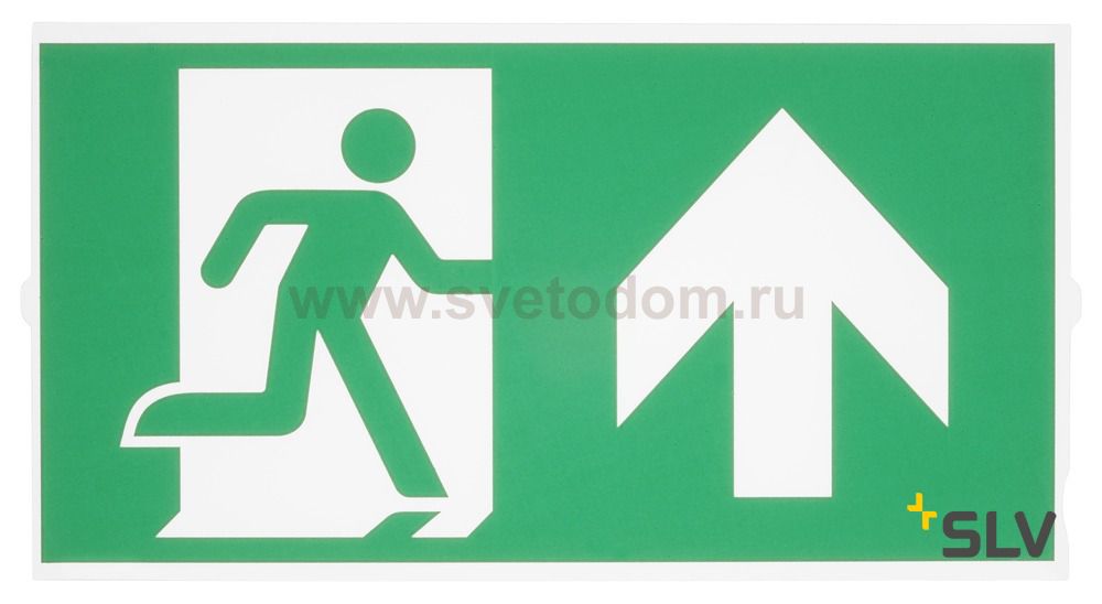 SLV 240008 P-LIGHT Emergency Series Stair Signs for Exit Wall, Ceiling, Pendant, big, green