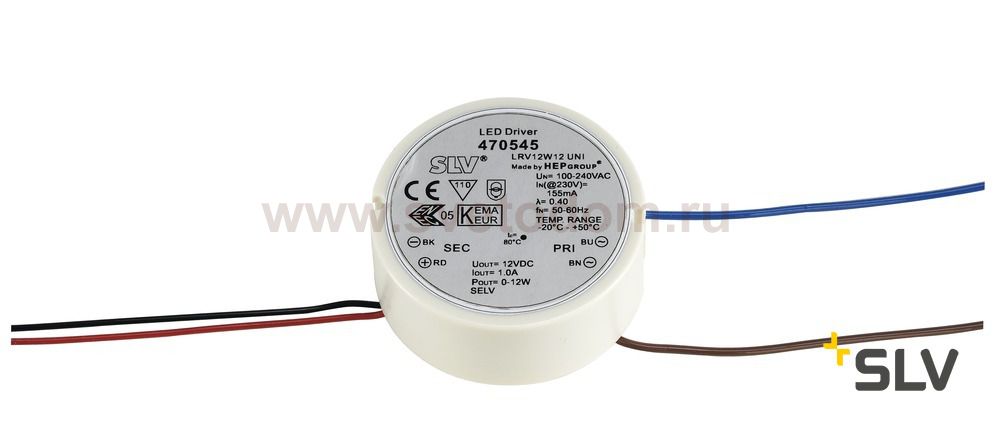 SLV 470545 LED NETZTEIL DOSENEINBAU 12W, 12V