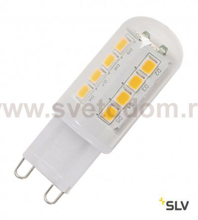 SLV 560302 G9 LED Leuchtmittel, 2,3W, 2700K, Multidot