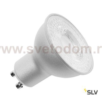 SLV 560542 QPAR51 Retrofit LED Leucht- mittel, 10W, GU10, 2700K, 570lm, dimmbar, silbergrau