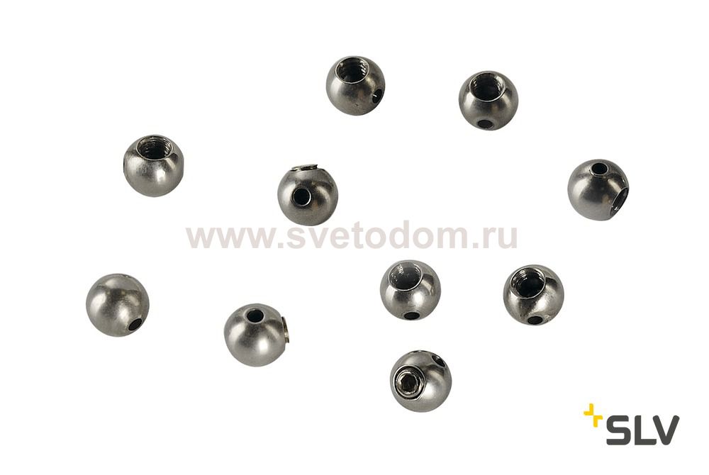 SLV 961034 Stopper f?r Drahtseil 0,75mm, inkl. Madenschraube M4x5, 10 St?ck