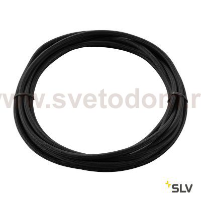 961370 SLV КАБЕЛЬ 3х 0,75 кв.мм, 5 м, H03W-F, в текстильной оплетке, черный