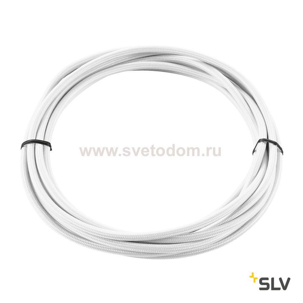 961371 SLV КАБЕЛЬ 3х 0,75 кв.мм, 5 м, H03W-F, в текстильной оплетке, белый