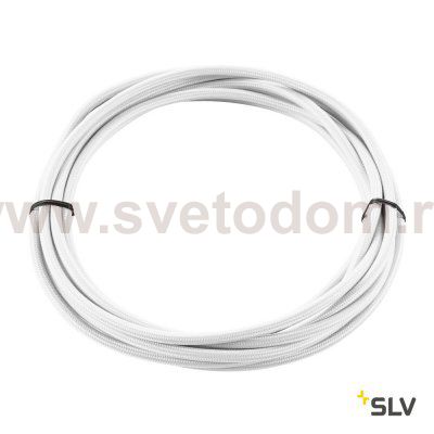 961371 SLV КАБЕЛЬ 3х 0,75 кв.мм, 5 м, H03W-F, в текстильной оплетке, белый