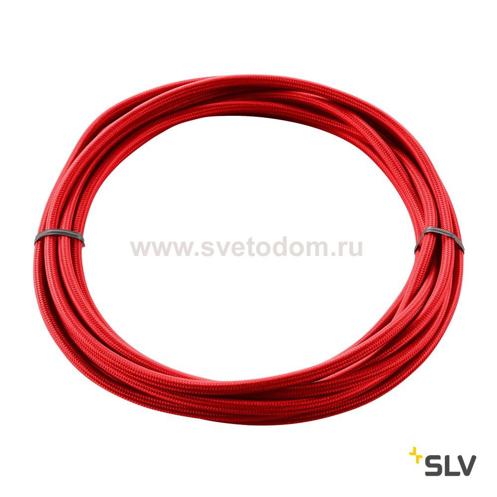 961376 SLV КАБЕЛЬ 3х 0,75 кв.мм, 5 м, H03W-F, в текстильной оплетке, красный