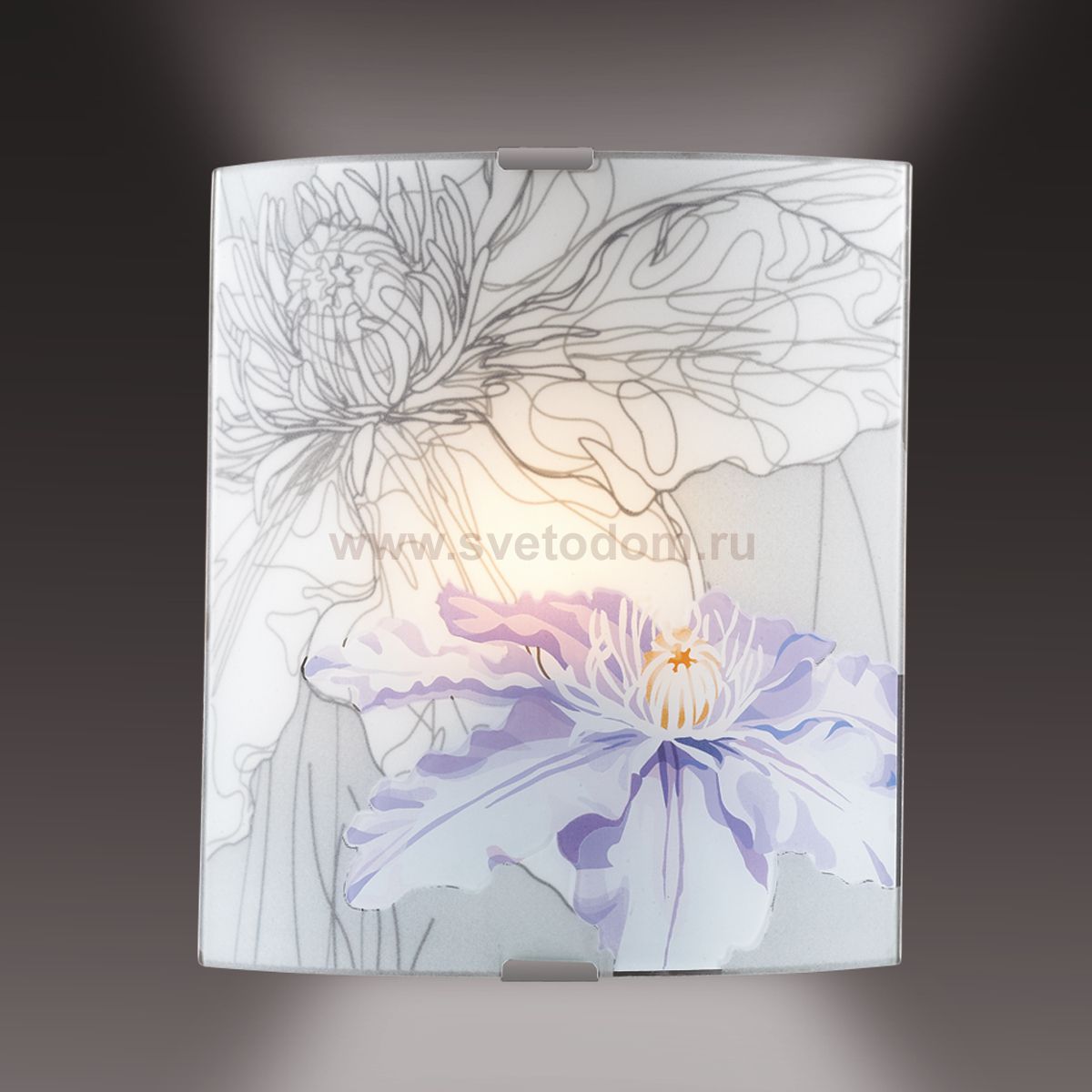 Светильник бра Сонекс 1230/A никель/белый/фиолетов IRIS