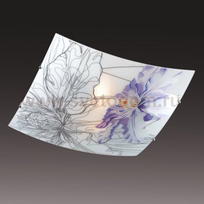 Потолочный светильник Сонекс 1230 никель/белый/фиолетов IRIS