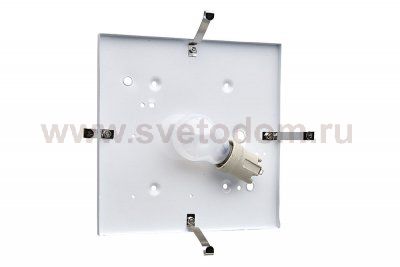 Потолочный светильник Сонекс 1237 никель/белый/декор черн BIRONA