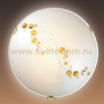 Настенно-потолочный светильник Сонекс 207 золото/белый/декор желт BARLI