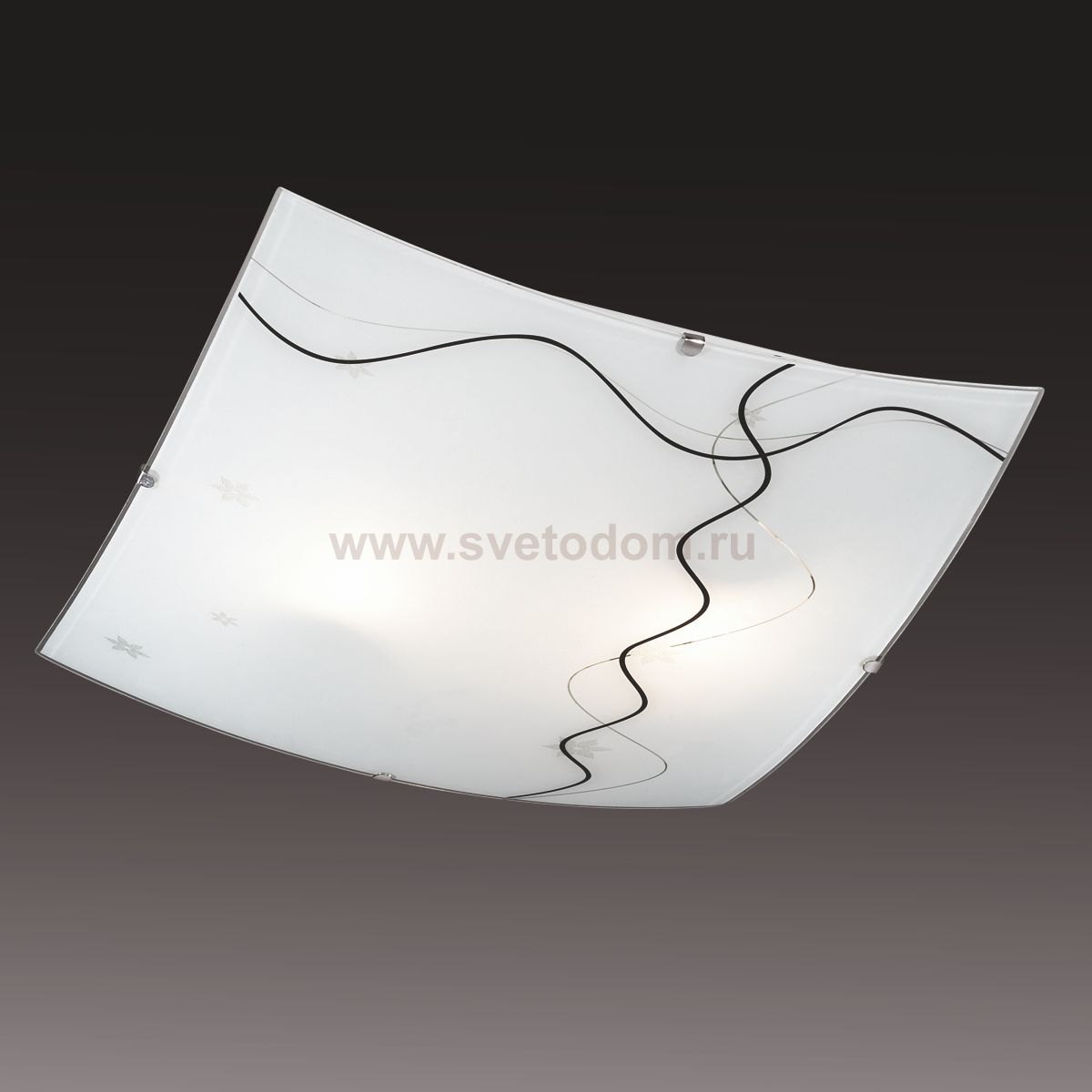 Потолочный светильник Сонекс 2237 никель/белый/декор черн BIRONA