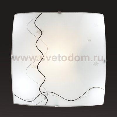 Потолочный светильник Сонекс 2237 никель/белый/декор черн BIRONA