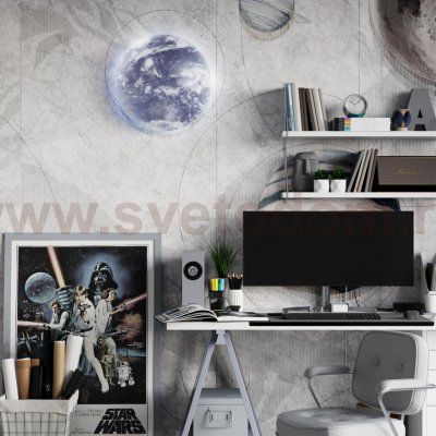 3085/CLN PALE SN 118 Светильник пластик/белый/синий LED 36Вт 4000К D330 IP43 SPACE