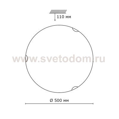 Светильник настенно-потолочный Сонекс 333 хром Odina