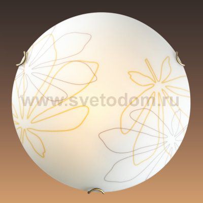 Настенно-потолочный светильник Сонекс 342 золото/декор коричн/янтарн MORTIA