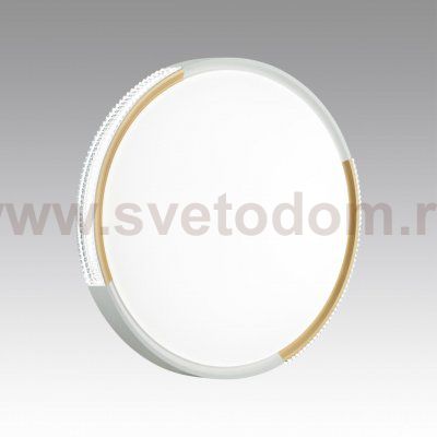 7612/ELN PALE SN 184 Светильник пластик/белый/золотистый LED 76Вт 3000/4000/6000K D490 IP43 CCT VELIO