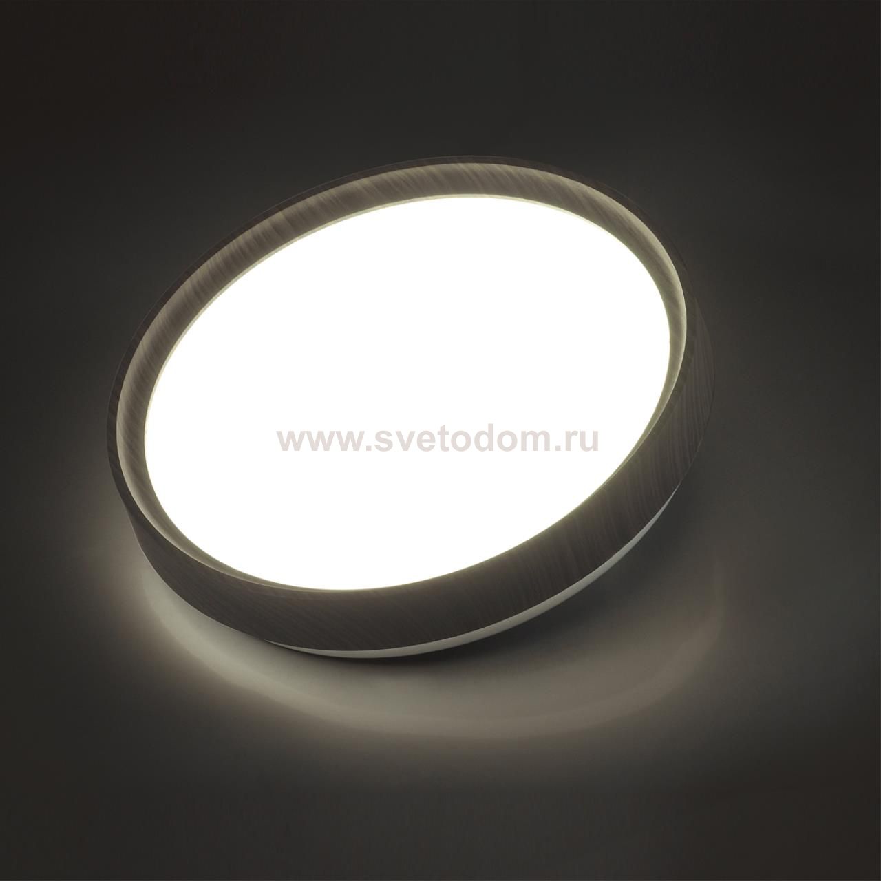 7627/CLN PALE SN 175 Светильник пластик/белый/венге под дерево LED 36Вт 4000К D330 IP43 WOODI