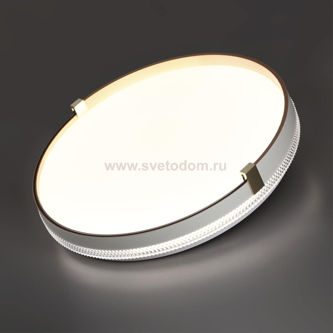 7646/ELN PALE SN 189 Светильник пластик/золотой LED 76Вт 3000/4000/6000К D490 IP43 CCT OLIDI WHITE