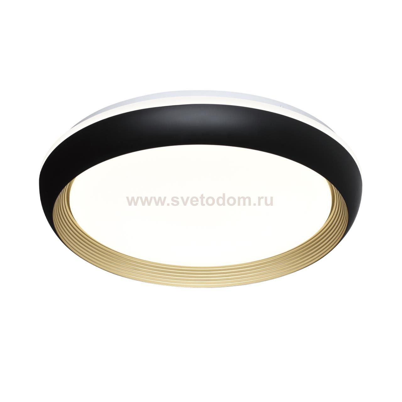 7651/ELN PALE SN 141 Светильник пластик/черн./золот. LED 76Вт 3000/4000/6000К D480 IP43 CCT TOFIQ BLACK