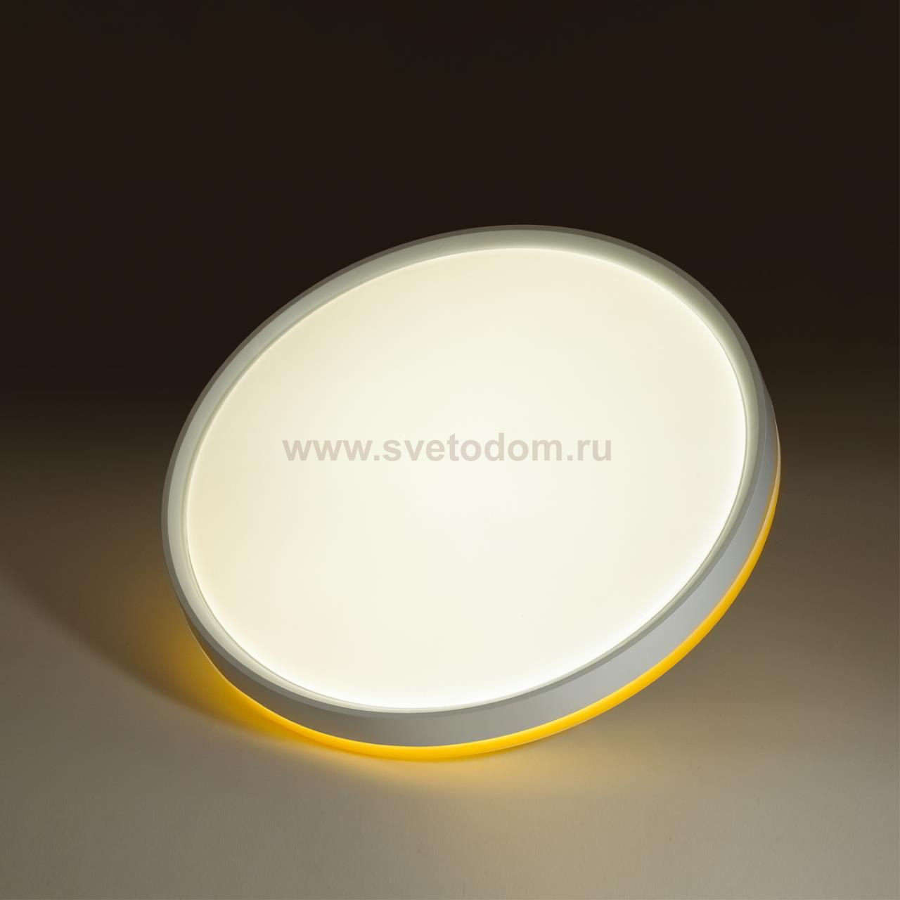 7709/ELN COLOR SN 154 Светильник пластик/желтый LED 76Вт 3000/4000/6000К D500 IP43 CCT KEZO YELLOW