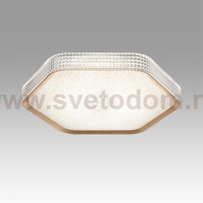 7746/48L PIKO LED SN Светильник металл/пластик/прозрачный/золотистый LED 48Вт 3000-4000-6000K 425х385 IP20 пульт ДУ SPARKS