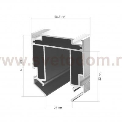 ST003.129.04 Профиль для монтажа SKYLINE 48 в натяжной ПВХ потолок (Standart 48) ST-Luce SKYLINE 48
